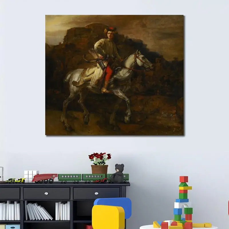 Classical oil paintings Landscapes The Polish Rider Rembrandt van Rijn Painting reproduction art High quality Hand painted