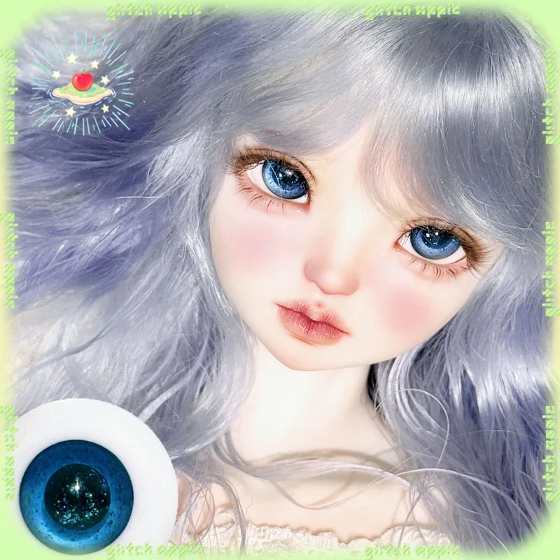 

Jg80 синие мигающие глаза Bjd куклы стеклянные глаза 14 мм 16 мм 18 мм для коллекций энтузиастов красивые аксессуары игрушки сменный наряд