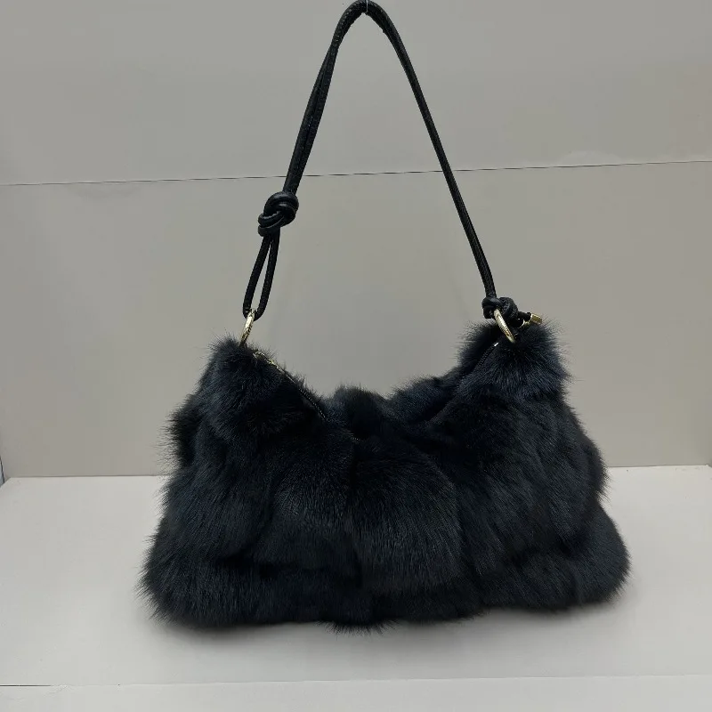 

Red Fox Fur Handbag Women Single Shoulder Crossbody Bags Lady Clutch Bag Real Fur Tote Bag Winter Ladies Warm Shoulder Bags