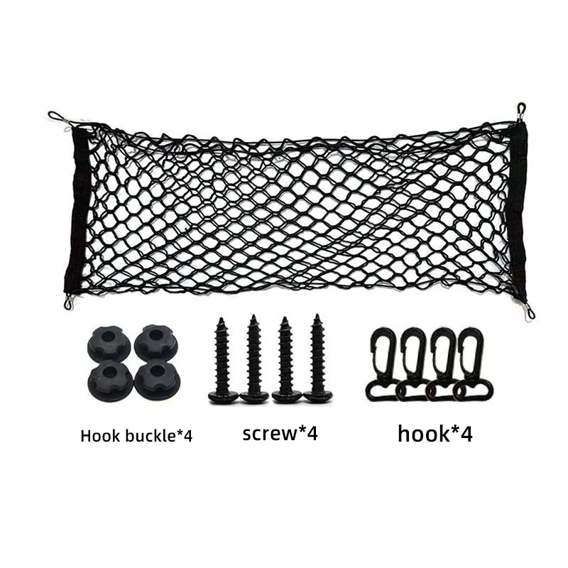 Universal Car Trunk Net Elastic Luggage Net Cargo Organizer Storage Nylon Mesh Nets Stretchable Car Interior Mesh Network Pocket