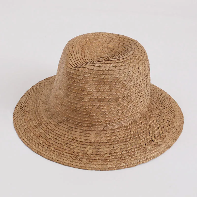 

Straw Hat Fedora Hat Womens Mens Wide Brim Straw Panama Hat Fedora Summer Beach Sun Hat UPF Straw Hat for Women