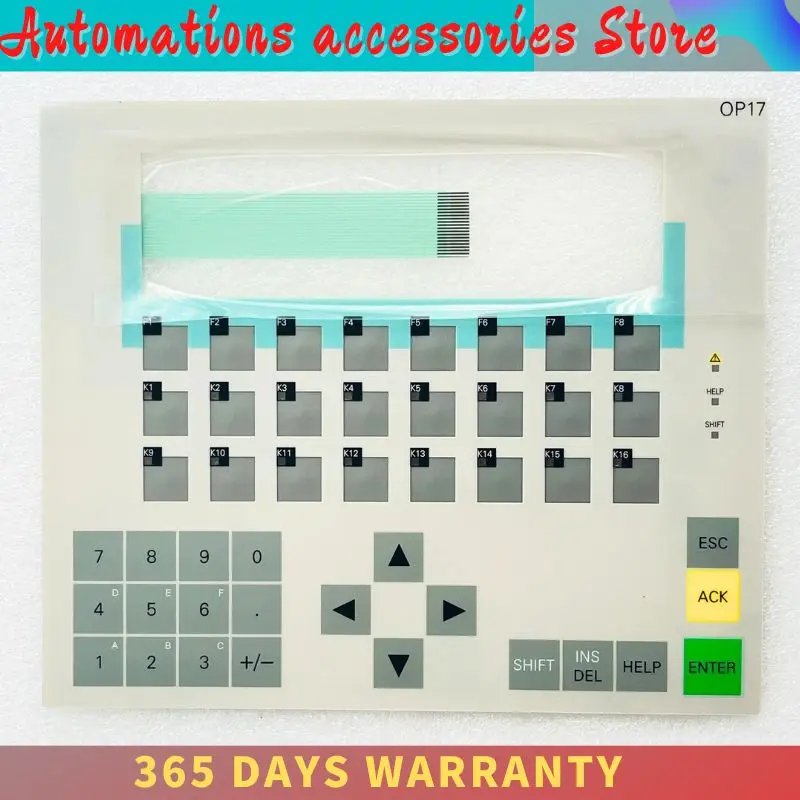 New Membrane Keypad For OP17 6AV3617-1JC00-0AX2 Switch Button OP17 6AV3617-1JC00-0AX2 Membrane Keyboard