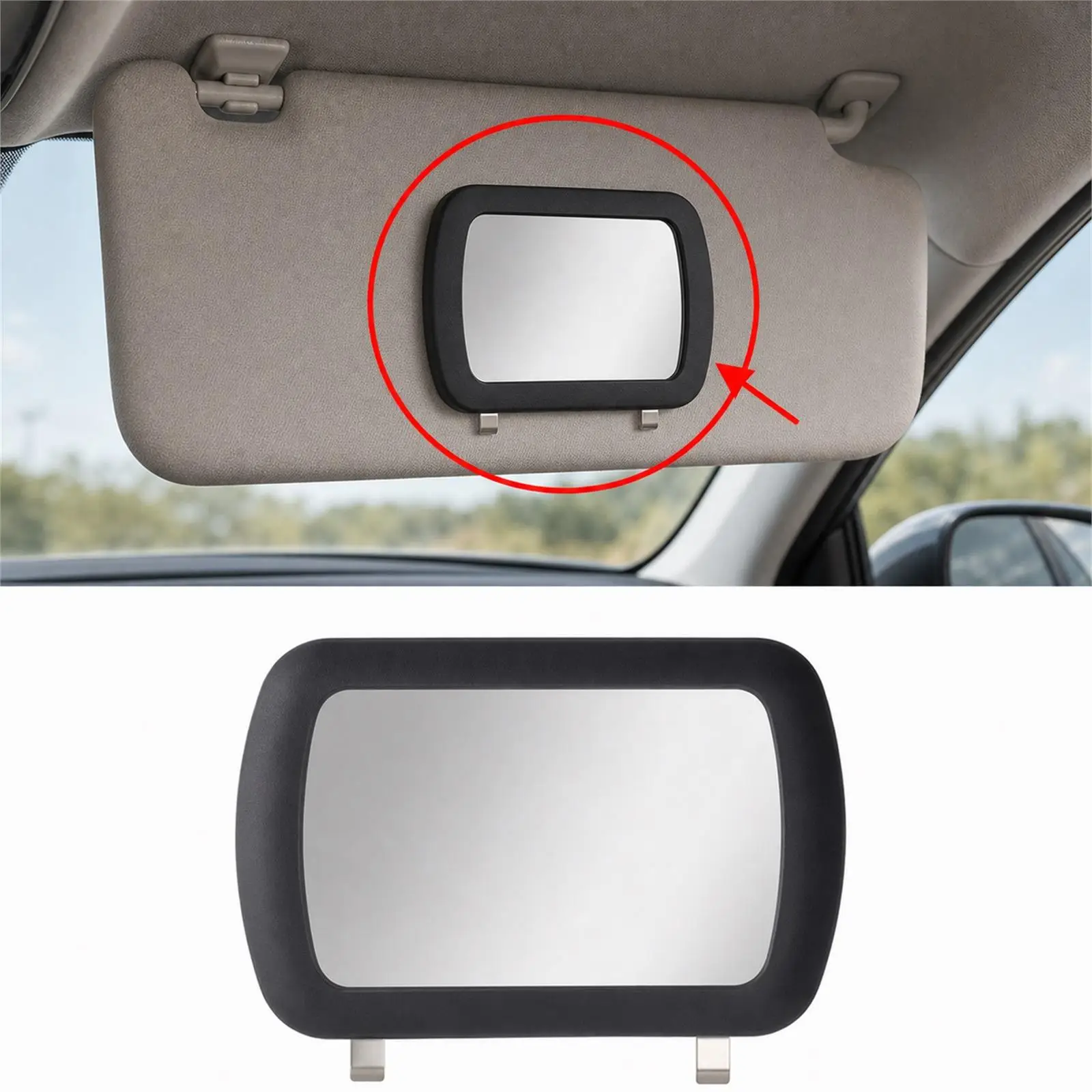 Car Sun Visor Vanity Mirror Large Fits for Automobile Sun Shading Girlfriend