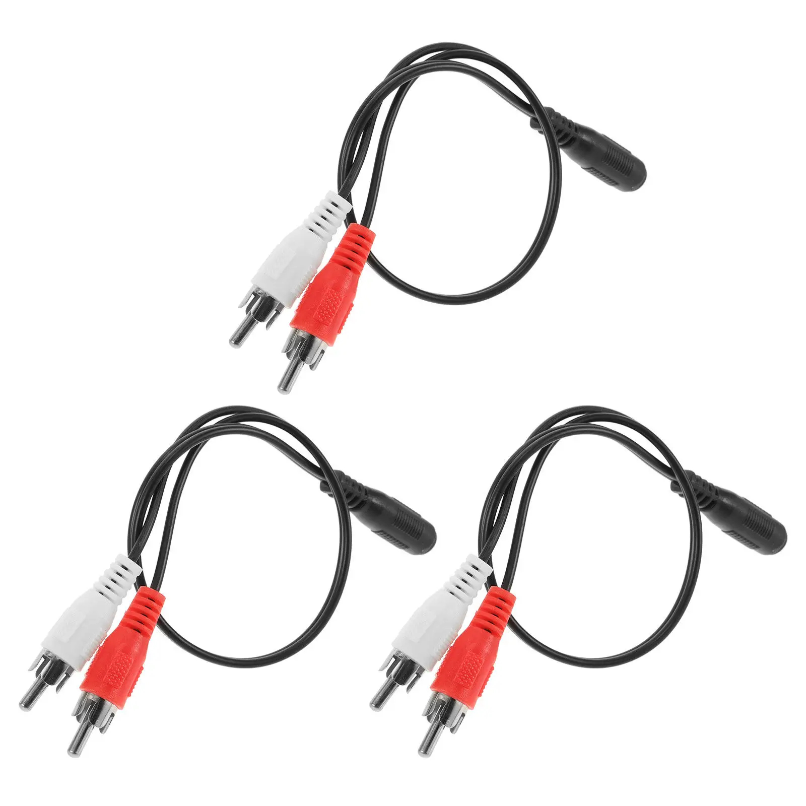 3Pcs 3.5mm Female to Male Stereo Y-Cable Audio Adapter 6-Inch Mini Jack Connector for Audio Devices Gooseneck Mic Adapter