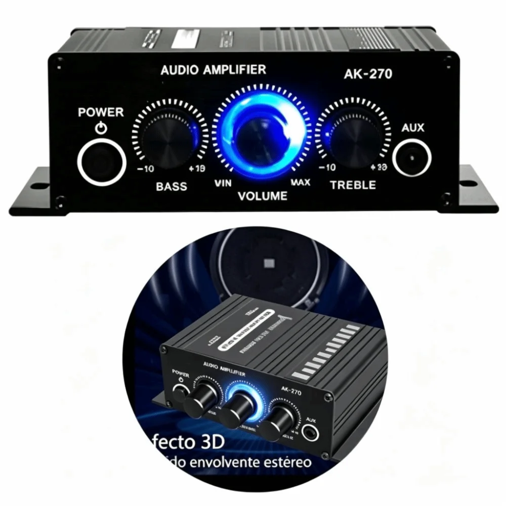 1pcs Versatile 12V Power Mini Stereo Amplifier HiFi Sound Small Size Power Amplifier System Sound Amp Receiver Home Use