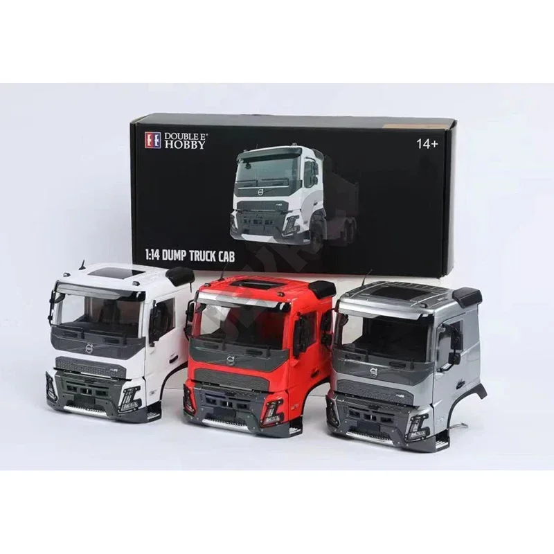 Zestaw obudowa samochodu z plastikowymi otwartymi drzwiami do 1/14 podwójnych akcesoriów samochodowych Tamiya RC wywrotka VOLVO FMX