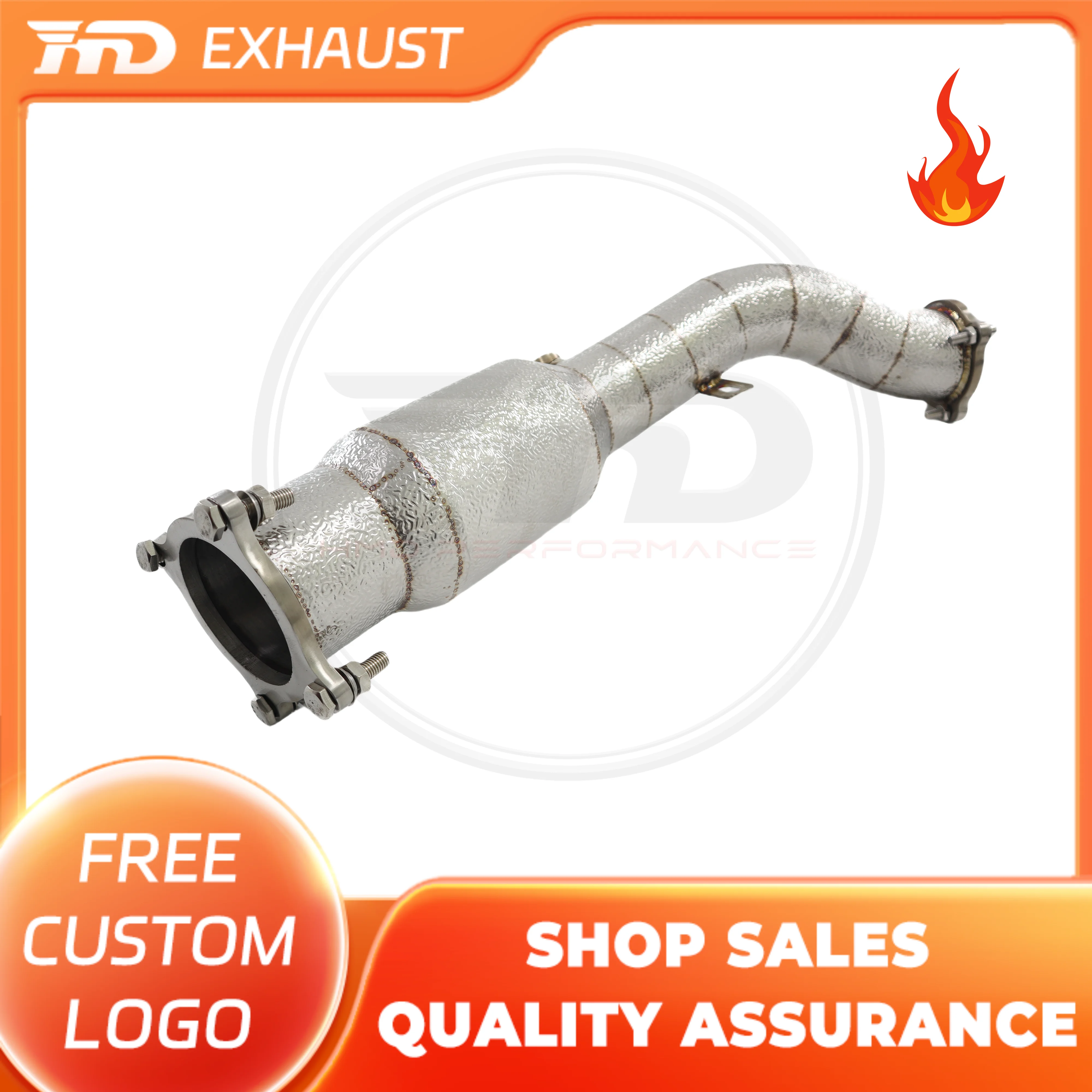 

HMD Hot sale SS304 Exhaust pipe Downpipe For Porsche Macan 95B.1 2.0T Catalytic Converter Catless Auto Replacement Parts