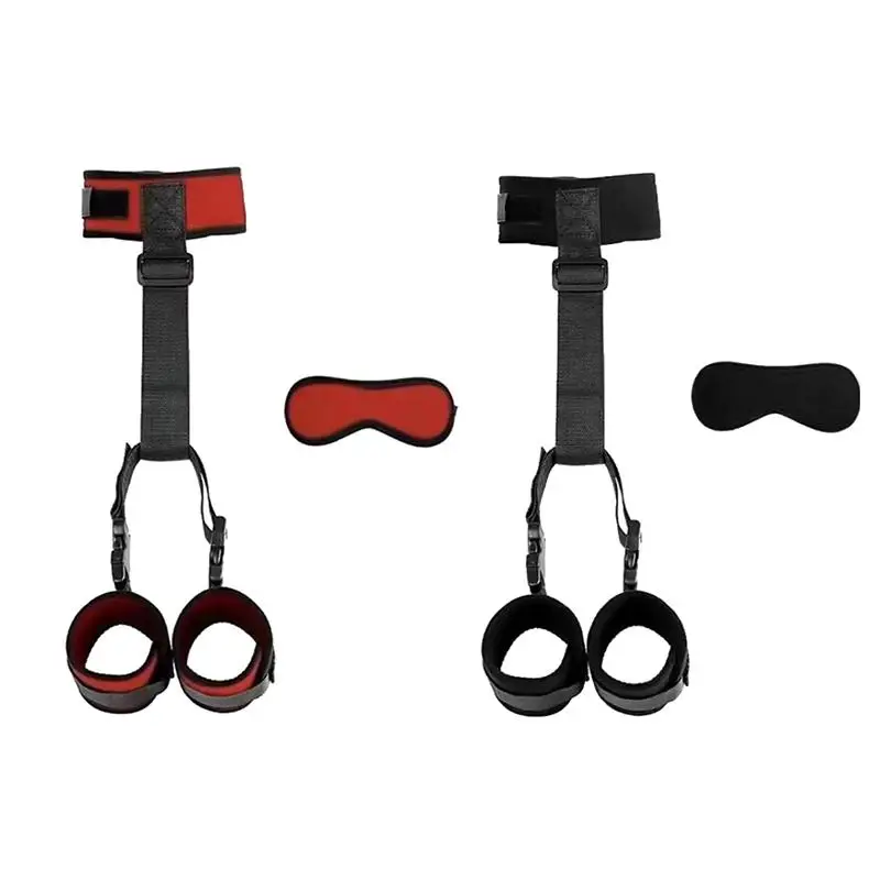 Nylon 3 Piece Bondage Gear Adjustable Women Collar Restraints Set for Couple Adult Fetish Bedroom Game - view 2