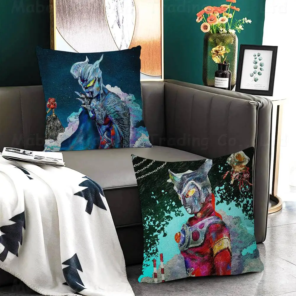 Tokusatsu Drama Ultraman Personalized Picture Text Home Decorative Pillows Household Gifts 45x45cm
