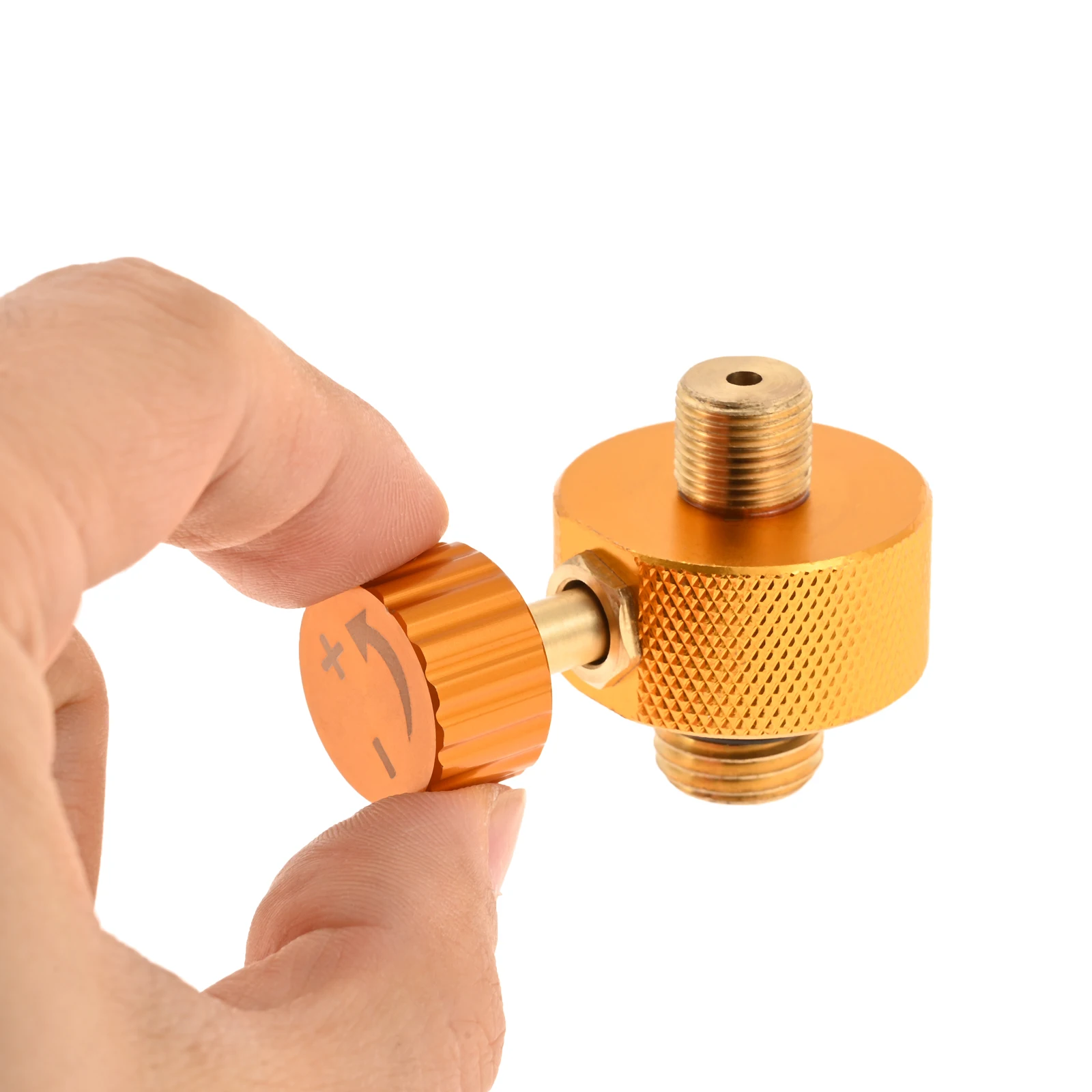 Orange Outdoor BBQ Camping Stove Adaptor Conversion Furnace Connector Split Type Gas Filling Adapter Cylinder Camping Supplies