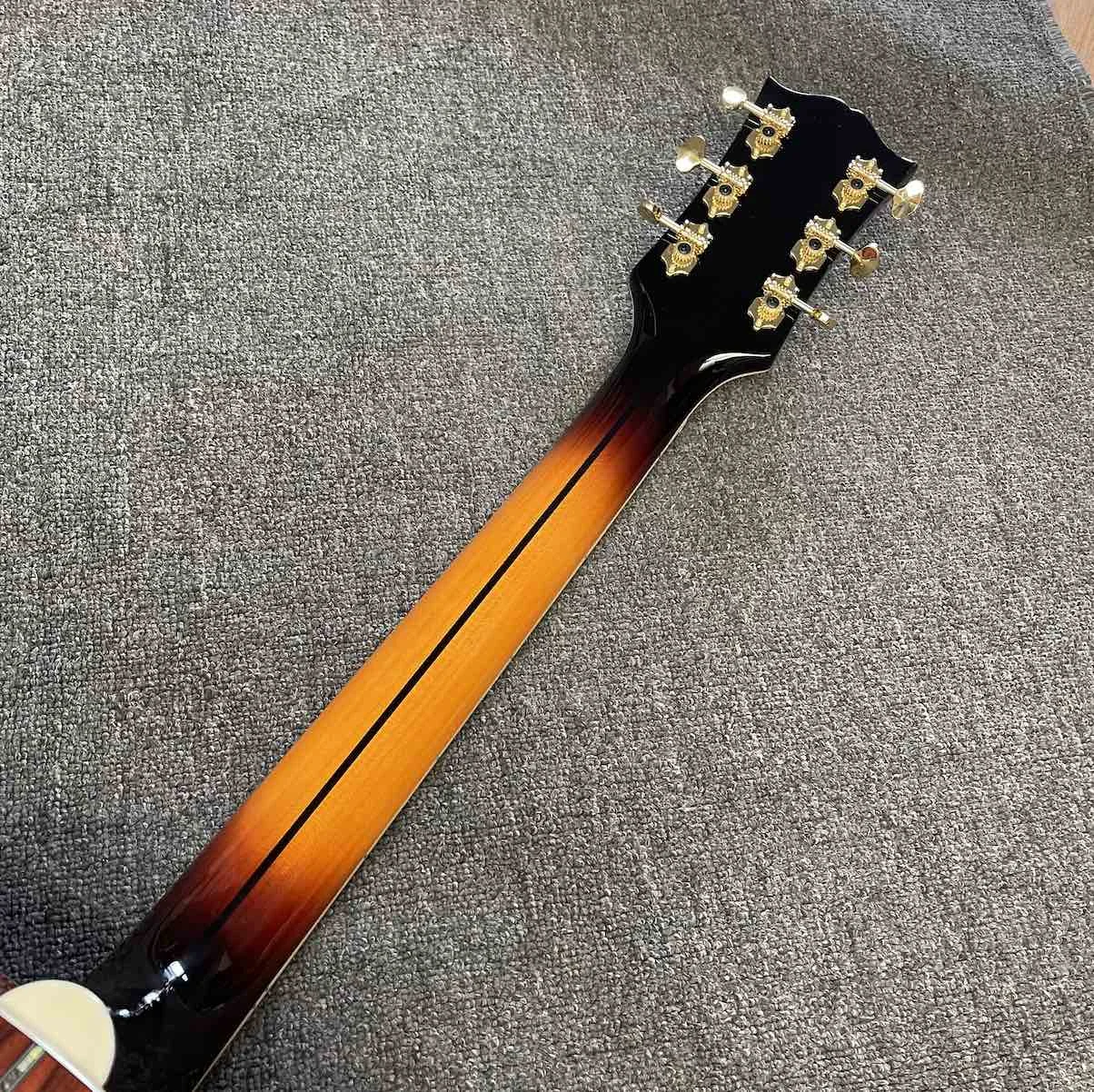 Custom Bob Dylan SJ200 Style Sunburst Color Cocobolo with Double Pickguard Acoustic Guitar Rosewood Bridge