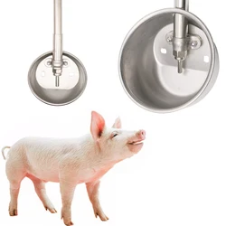 1 Pcs Pig Drinking Bowl Automatic Poultry Drinker Bowl Metal Piglets Drinking Cup Poultry Water Fountain for Farm Animals