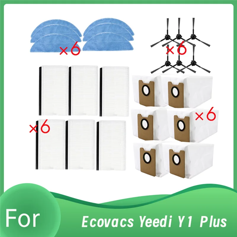 

A97Z 24 Pcs For Ecovacs Yeedi Y1 Plus Robot Vacuum Enhanced Cleaning Efficiency Ultra Durable Accessories