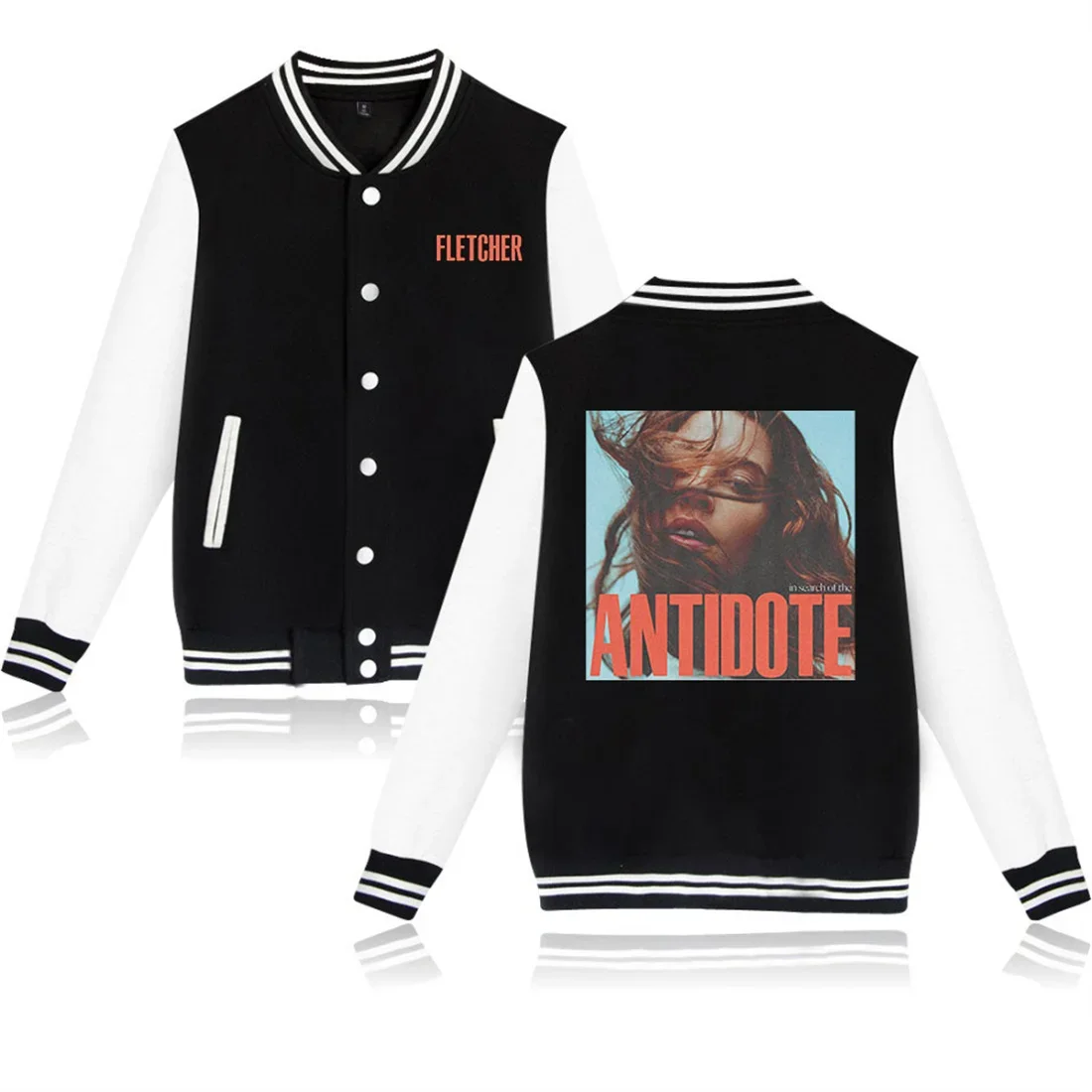 

Fletcher in Search of The Antidote Tour Baseball Jacket Women Men Bomber Jacket Outerwear Streetwear Hip Hop Baseball Uniform