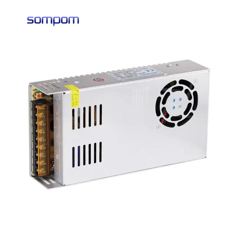 LED Switching Power Supply With Cooling Fan  S-360-24 Output 24V 15A DC 360W Lighting Transformer Power Adapter