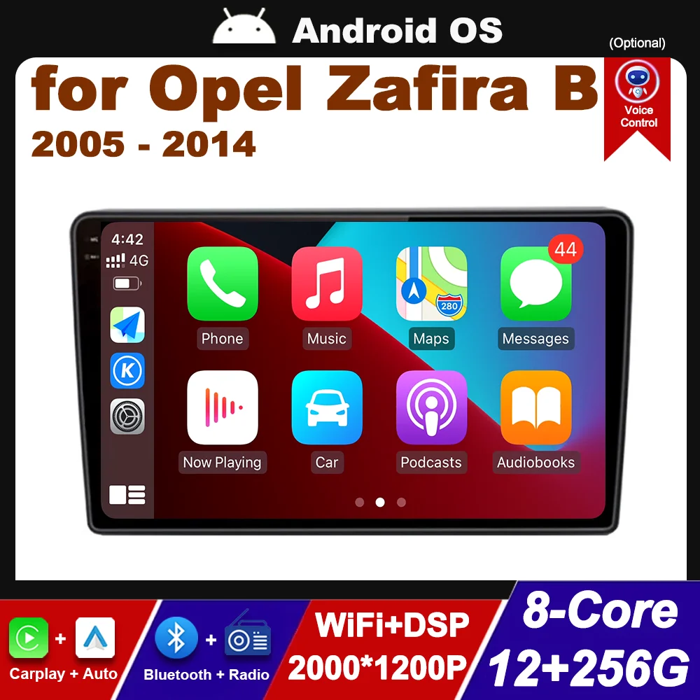 

for Opel Zafira B 2005 - 2014 Car Radio Multimedia Player 4G Android System Head Unit Navigation GPS WiFi BT No 2 din IPS Screen