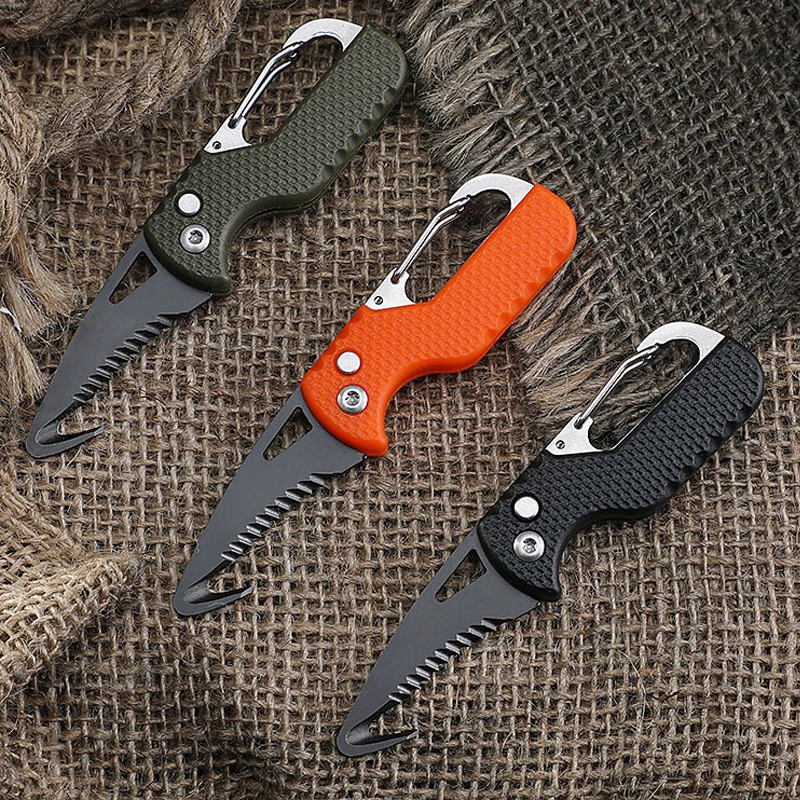 Außen EDC Tragbare Multifunktionale Paket Opener, Keychain, Gezackten Haken, Mini Box Opener Selbstverteidigung Werkzeug