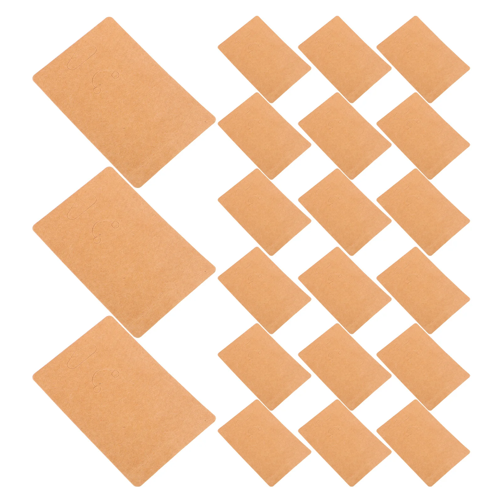 

100Pcs Kraft Paper Keychain Display Cards Rustic Brown Blank Card for Jewelry Packaging Small Business Keychain Holder Supplies