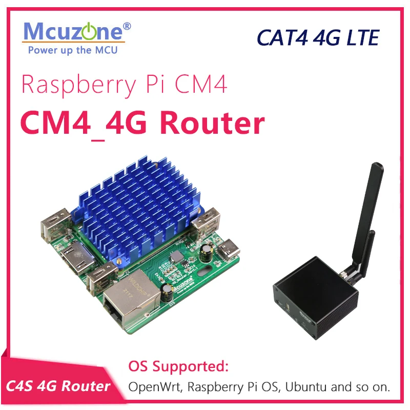 C4S 4G Router, Gebaseerd Op Raspberry Pi CM4 Module, Openwrt Zachte Router Ubuntu Wifi
