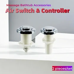 2PCS/Set Plastic Air Switch And Controller ABS Cap PVC Body Massage Bathtub Adjustable Switch Hot Tub Water Jet Accessories