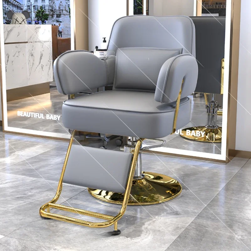 

Simple Barber Chair Free Shipping Professional Makeup Luxury Machines Red Home Office Massage Barbershop Gold Stations Furniture