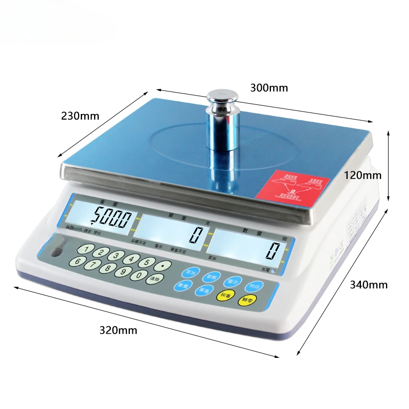 Electronic scale JSC-AHC-3 +/6KG/15KG/30KG counting table scale