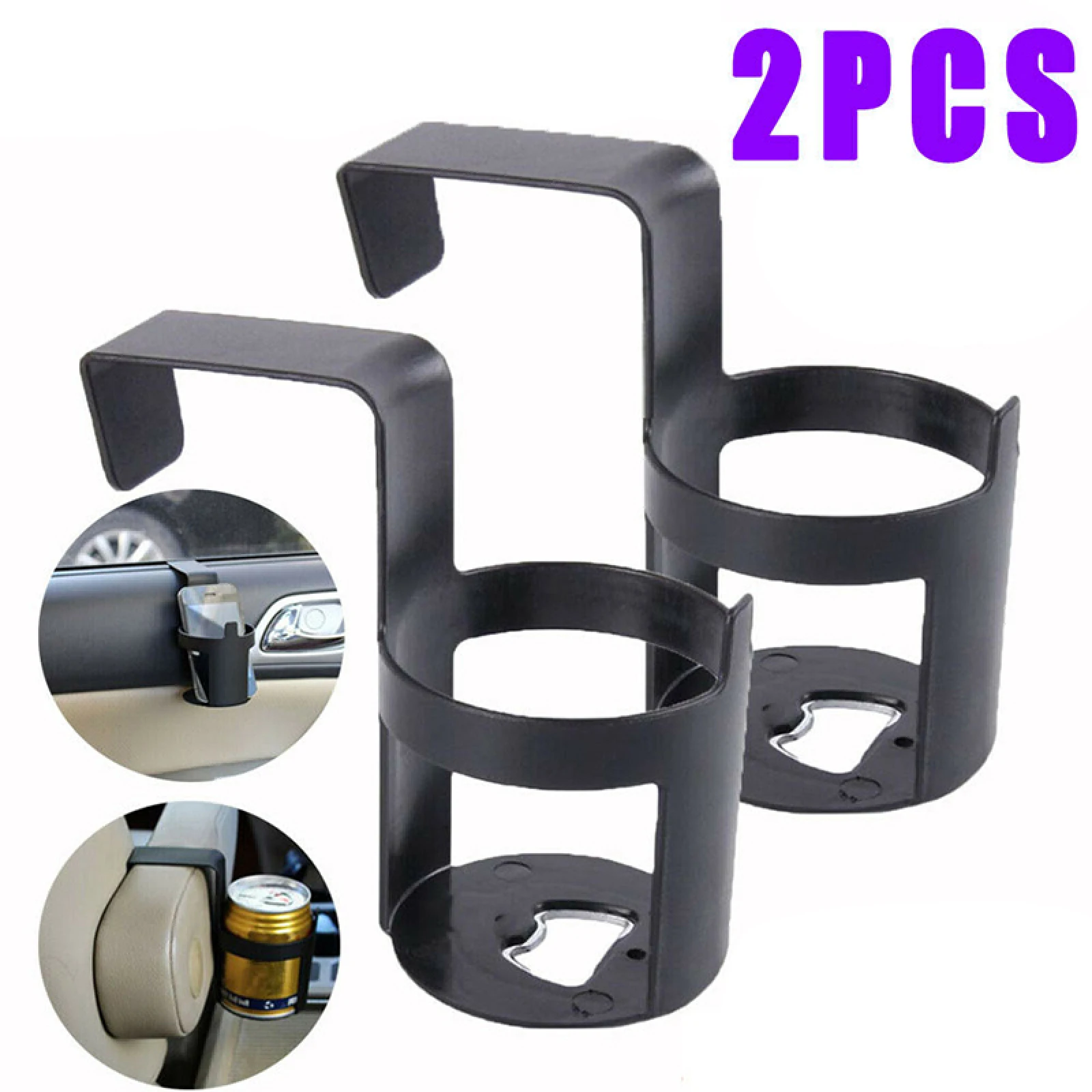 2Pack Car Seat/Door Side Panel Water Cup Drink Bottle Holder Regular Size Vehicle Car Truck Cup Holder Case Auto Accessories