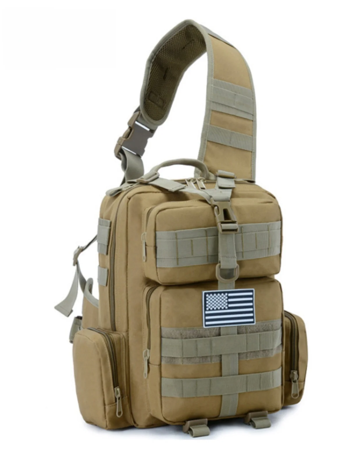 アウトドア戦術迷彩チェストバッグレジャーサイクリングスポーツスリングバックパック多機能大容量ロードフィッシングバッグ