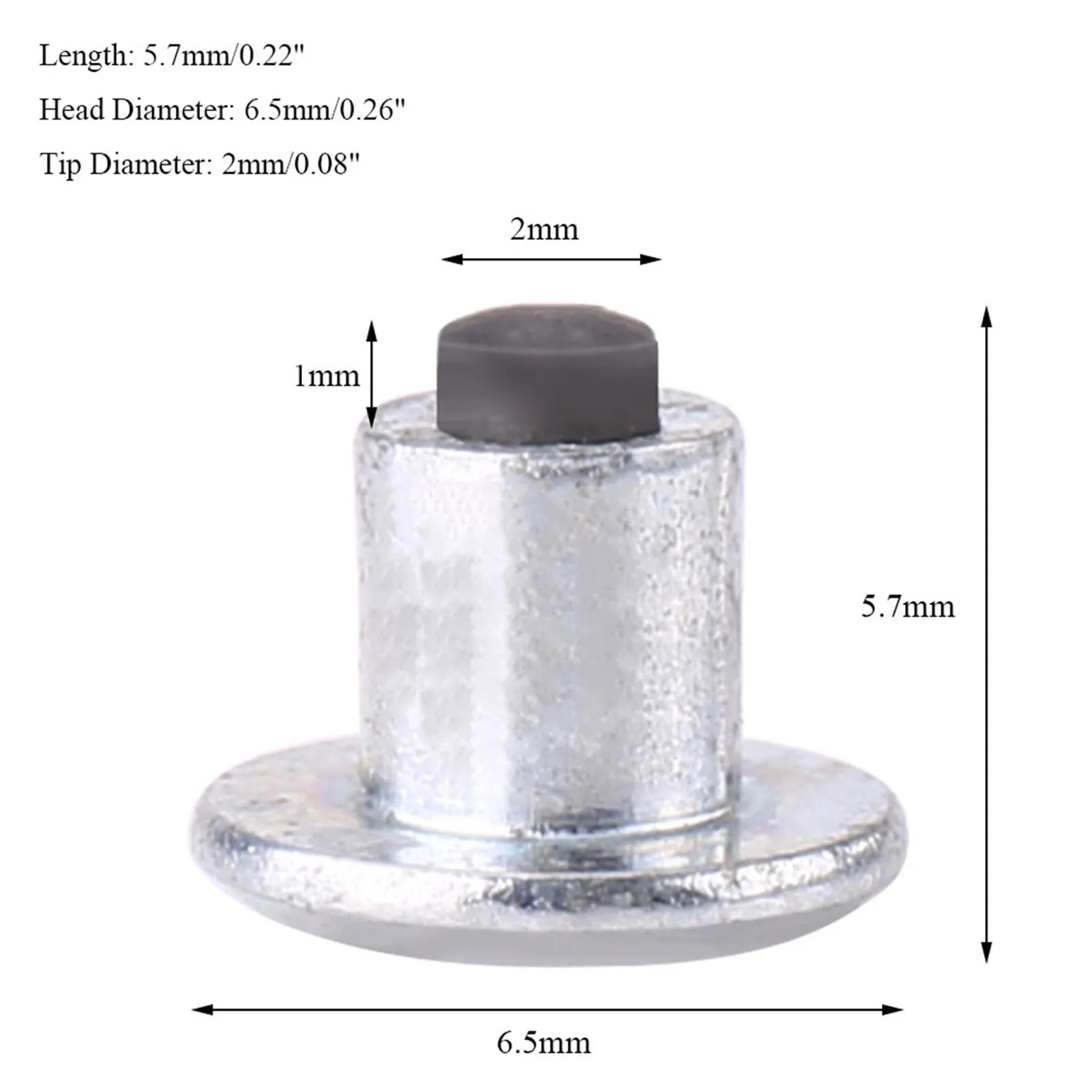 E-bike Tire Spikes, 100pcs 6.5mm/0.26\