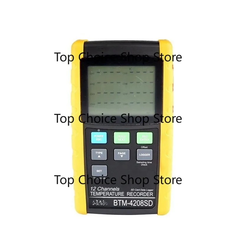 BTM-4208SD 12 channels Thermometer RECORDER Temp RECORDER SD Card Real Time Data Logger with SD Card 10pcs Thermocouple