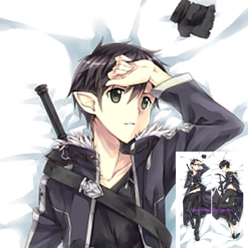 

Dakimakura Anime Kirigaya Kazuto Double-sided Pillow Cover Print Life-size body pillows cover Adult