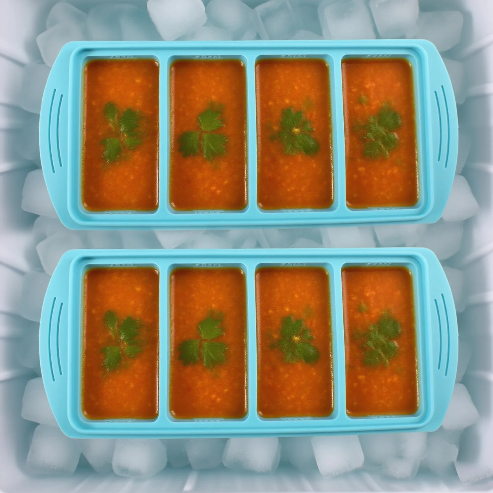 (WSFS) Silikon-Gefrierfachbehälter mit Deckel – Silikon-Gefrierfachbehälter für Lebensmittel, Eiswürfelform, Gefrierbehälter, zum Einfrieren und Aufbewahren von Suppe, 2 Stück