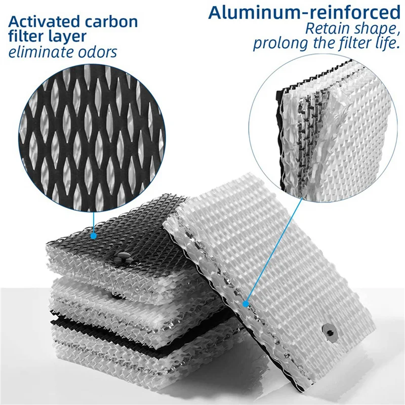Reemplazos electrónicos del filtro de mecha del humidificador INLIG-HWF100 para humidificadores Holmes HWF100-UC3 Bionaire BWF100 - Paquete de 8