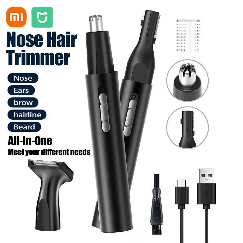 

XIAOMI Electric Nose Hair Trimmer 3 in 1 USB Rechargeable Multifunctional Waterproof Hair Trimming Eyebrows Ears Beard Available