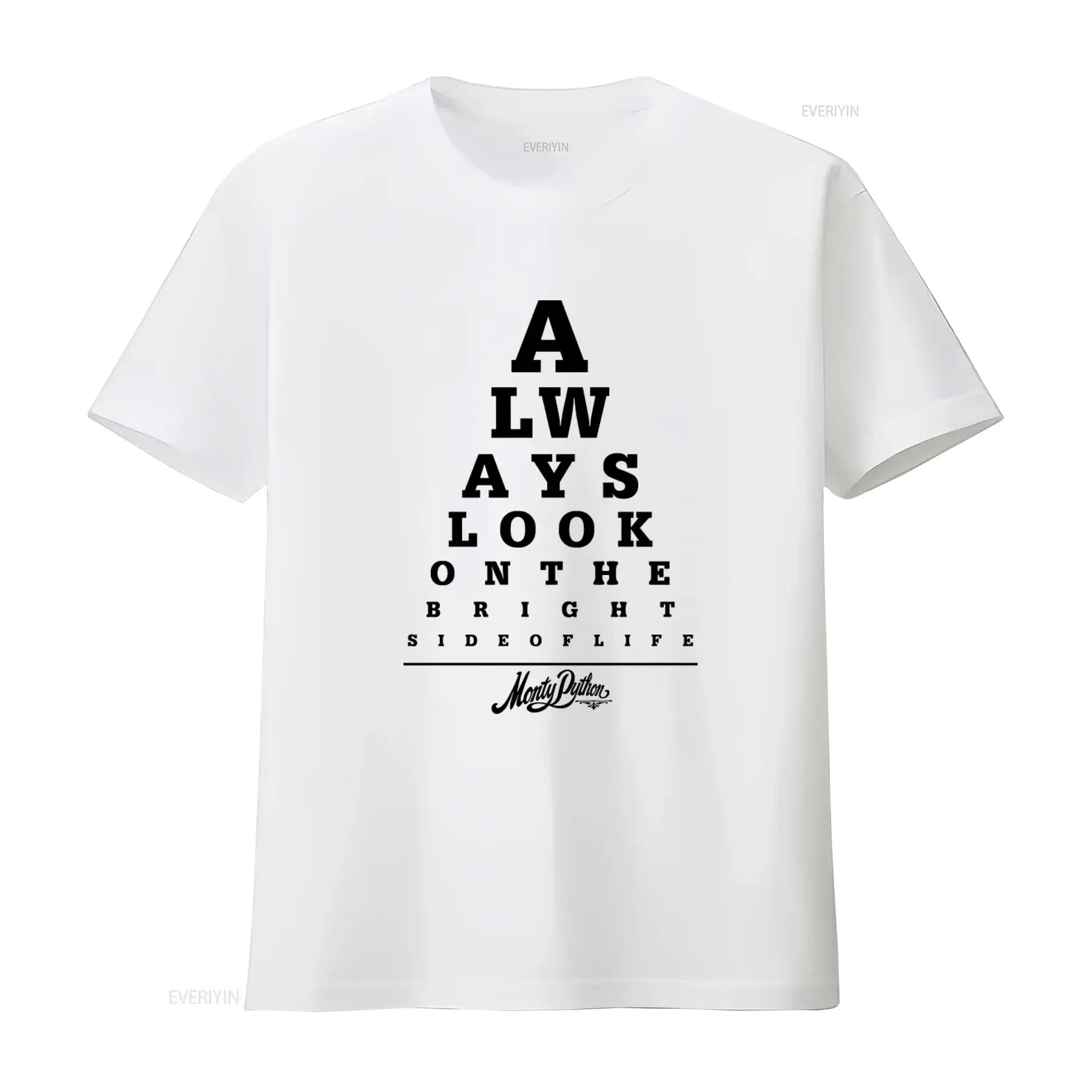 Monty Python Always Look On The Bright Side Eye Test Official Mens T Shirt vintage Washed streetwear Comfortable Unisex Stylish