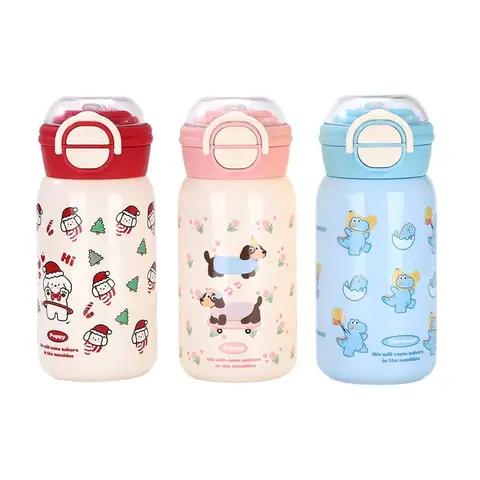 Portable 300ML Vacuum Cup Insulation Or Cooling High-Capacity Thermal Water Bottle Insulated Cup for Boys and Girls