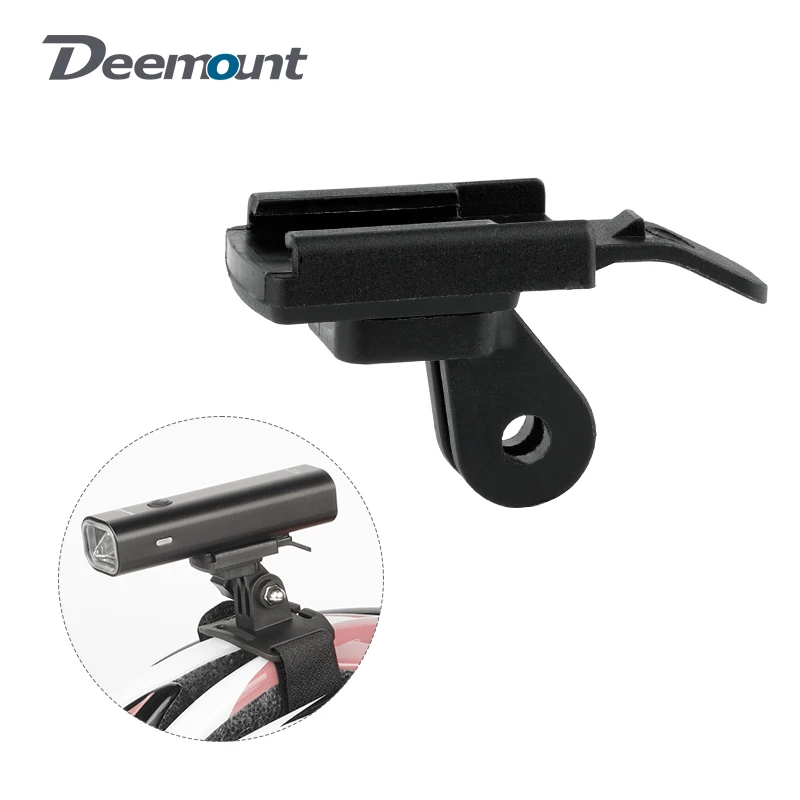 Deemout Bicycle LED Lamp Holder Front Light Bracket on Handlebar/Stem/Fork/Helmet W/ GoPro Interface Fits Rockbros/Blackbird