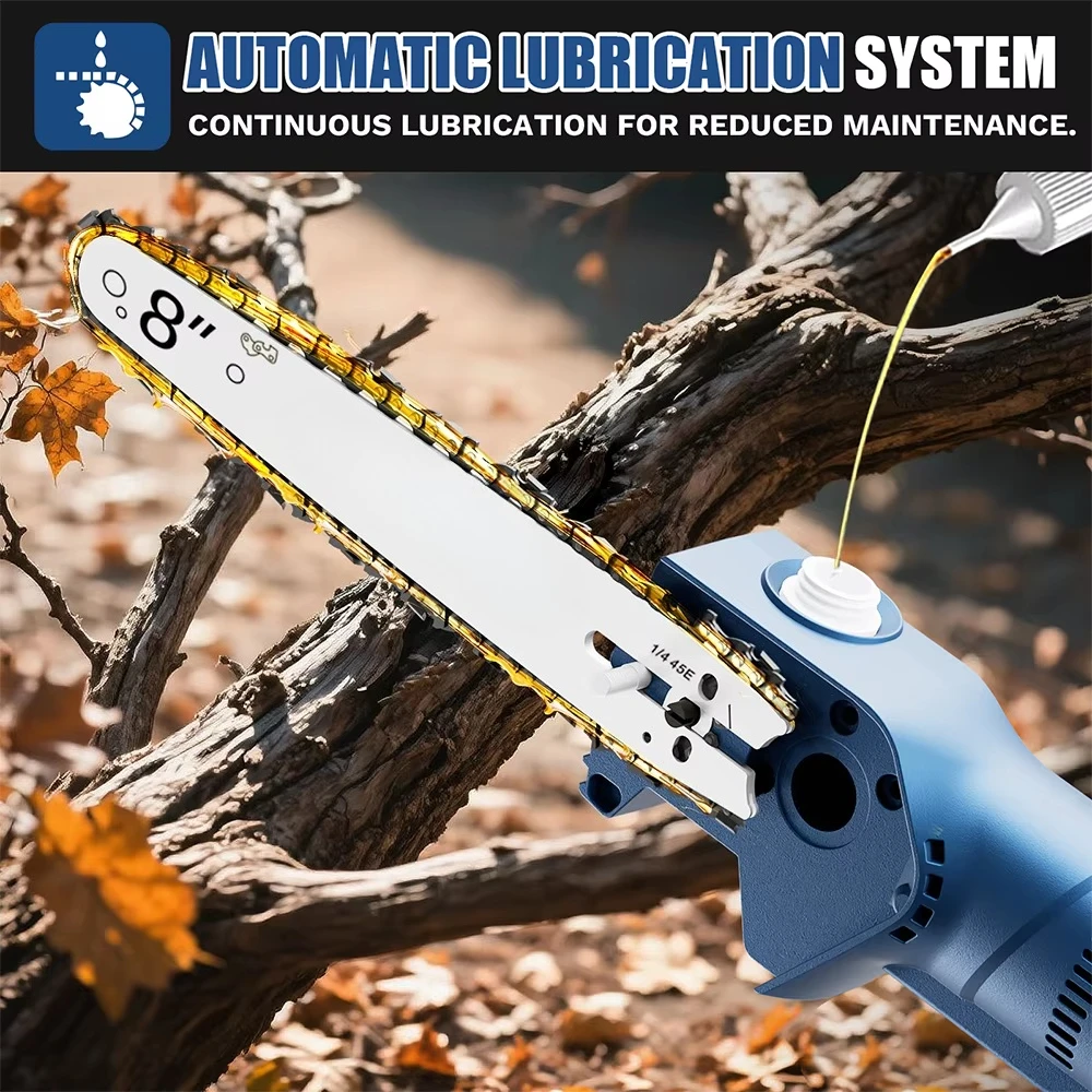 CS-10 Brushless 600W Electric Chainsaw Pruner High Branch Saw Garden Tree Pruning Tool for 21V Battery
