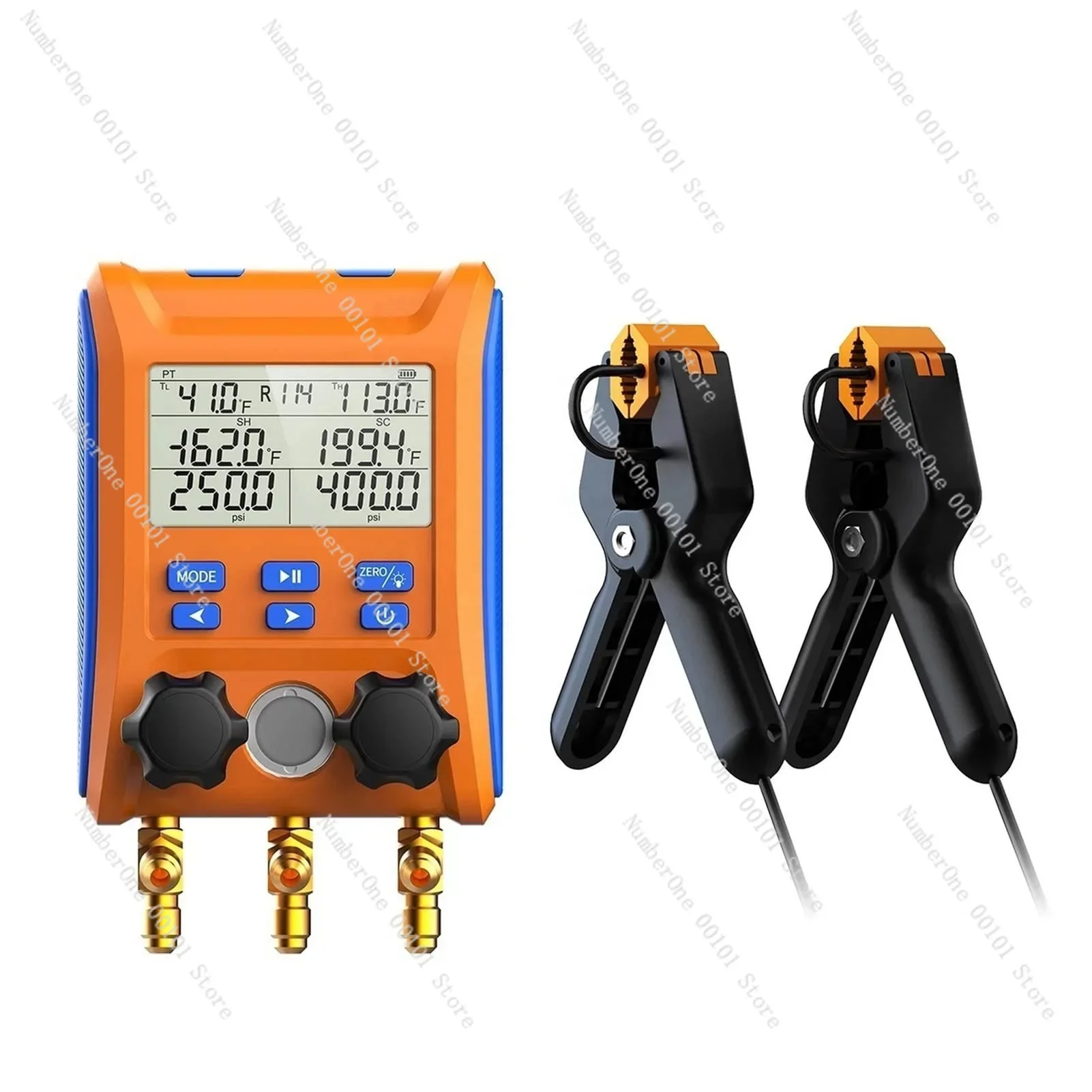 

LMG Digital Manifold Meter, 2-Way Valve with Thermometer Clip, for HVAC Systems
