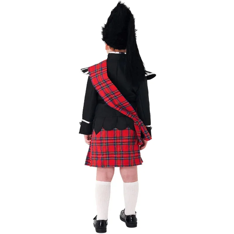 Sky01 Umorden Kinder Kind Scotsman Kostüm für Jungen Tartan Kilt Set Schottisches Outfit 2-4Y 4-10Y 10-12YWd01@