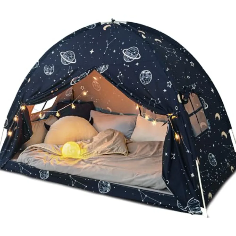 

Twin Bed Tent Canopy Galaxy Dome Space Bed Canopy for Toddler Top Bunk Canopy Tent Blackout Twin Floor Bed Sleep Tents Indoor f