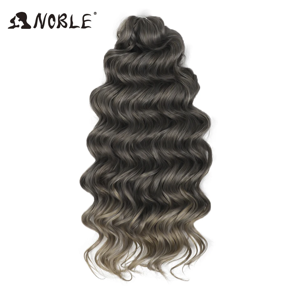 Noble Hair Twist Crochet Lockiges Haar 16“ Regenbogenfarben Tiefe Welle Flechthaar Ombre Blond Wasserwellen Flechthaarverlängerungen – Detail 31