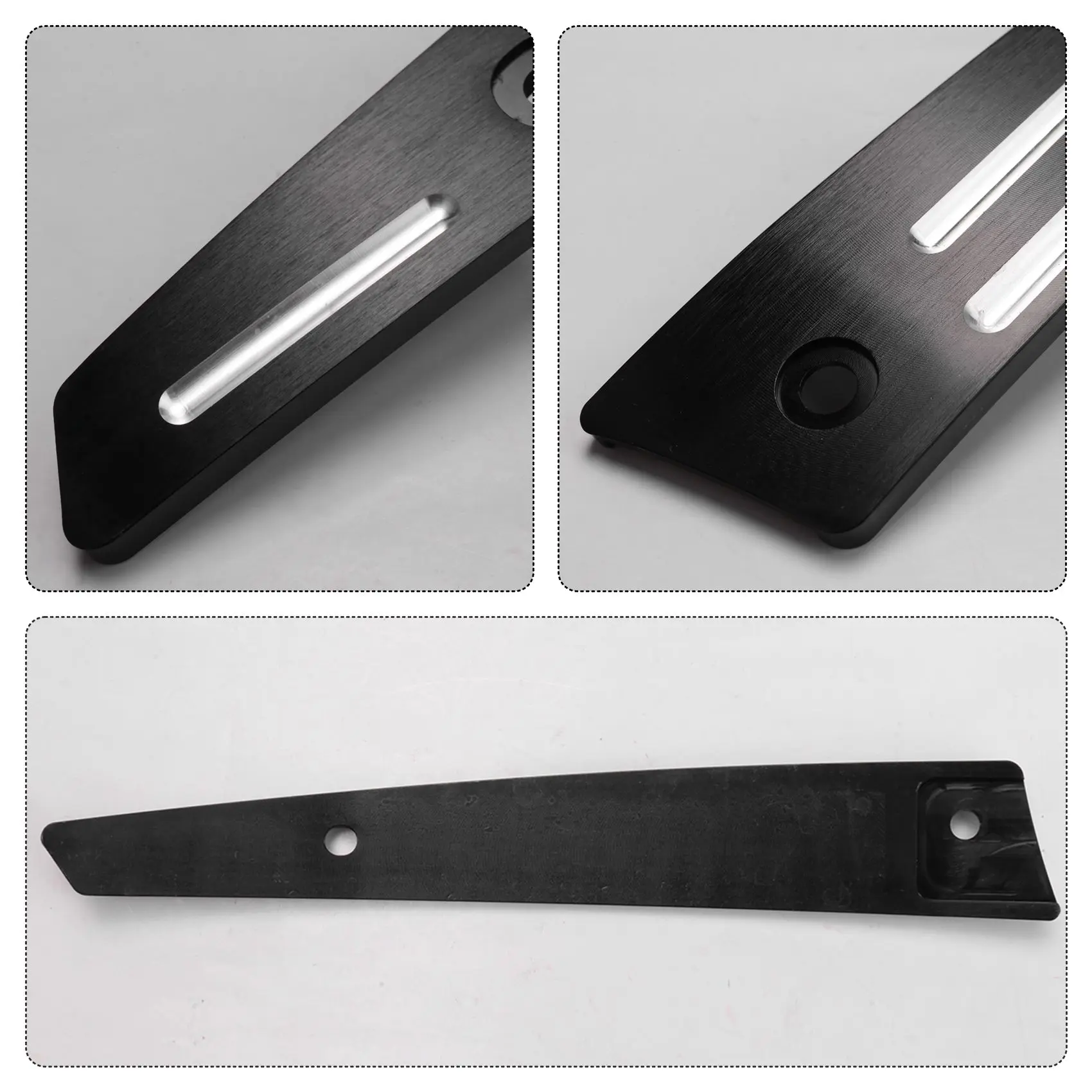 Plain Black Split Windshield Side Trim For Touring Road Glide FLTR 2015-2020
