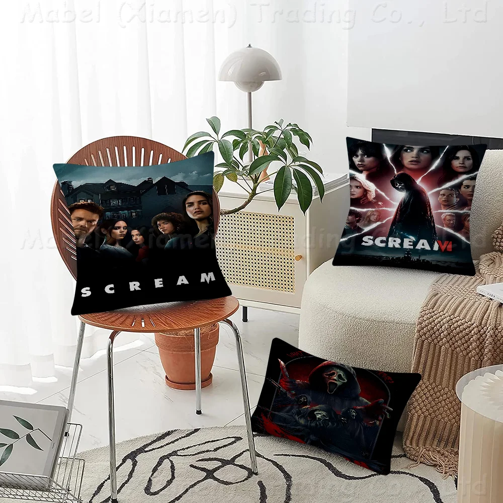 Scream Horror Movie Pillow Gift Home Office Decoration Bedroom Sofa Car Cushion Cover Case 45x45