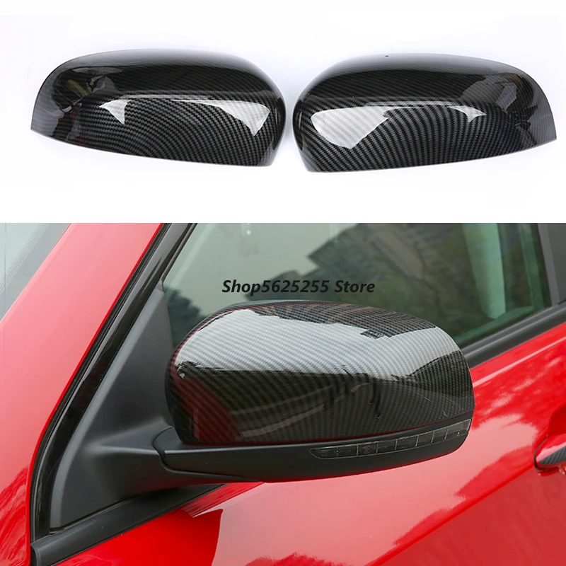 

for Jeep Compass Accessories 2017 2018 2019 2020 Rearview Mirror Cover Bumper Strip Carbon Fiber Decorator Rear Mirrors Frane