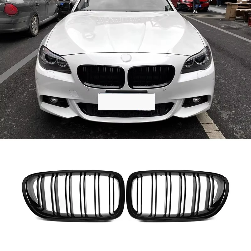 

F10 Double Slat ABS Gloss Black Front Bumper Kidney Grille for 5 Series F10 2011-2021 Car Accessories