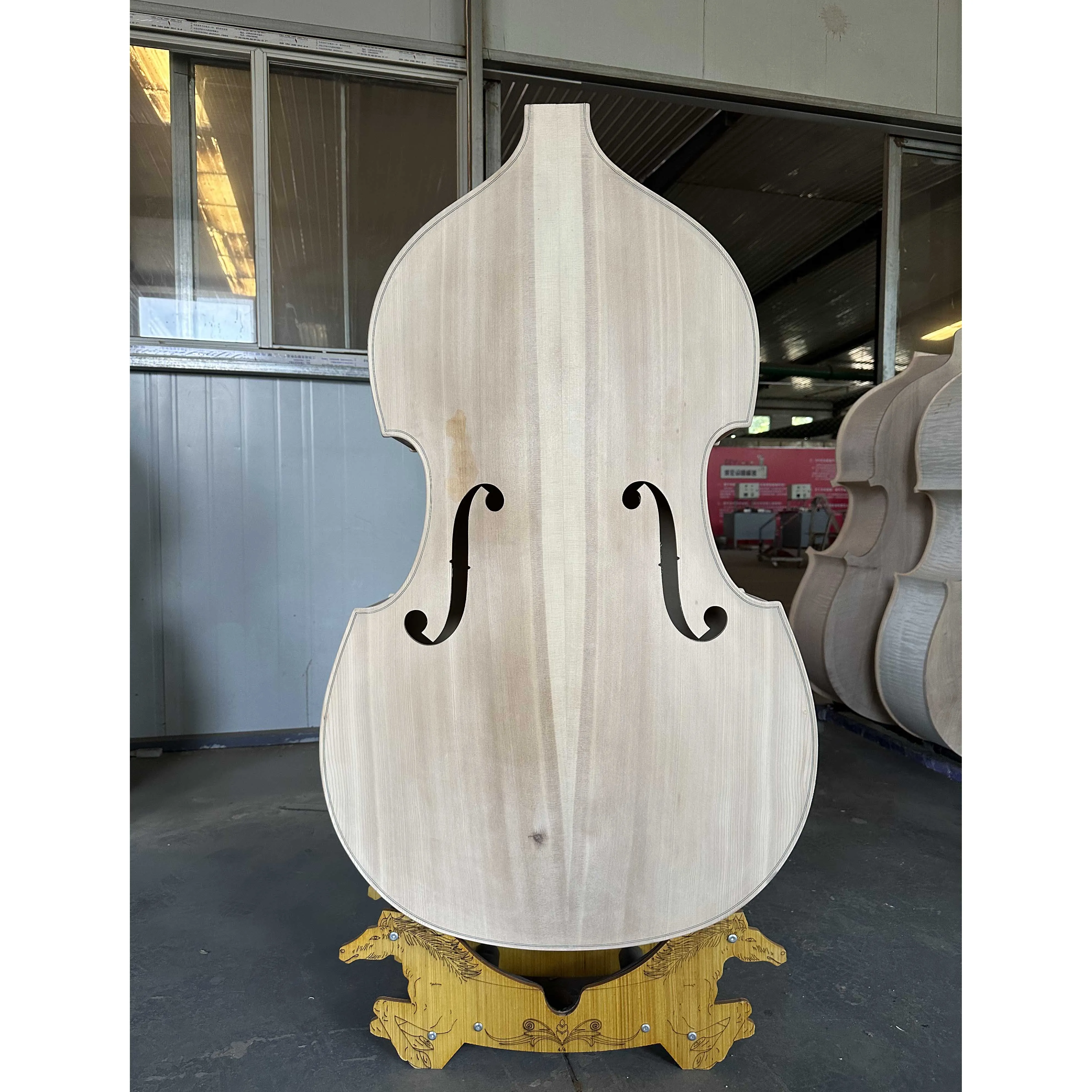 Customized Wooden Bass for DIY, European Bass, White and Unfinished Bass, 3/4 Plywood