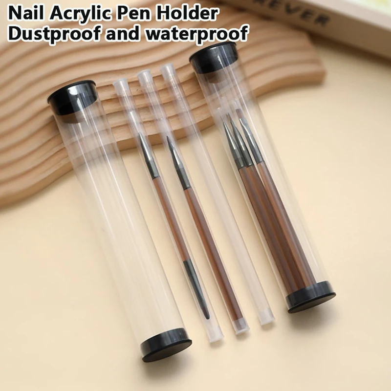 Acrylic Clear Storage Tube Rotating Pen Holders Plastic Pen Case Gift Pen Packaging Box Lightweight Cylindrical Tube Containers