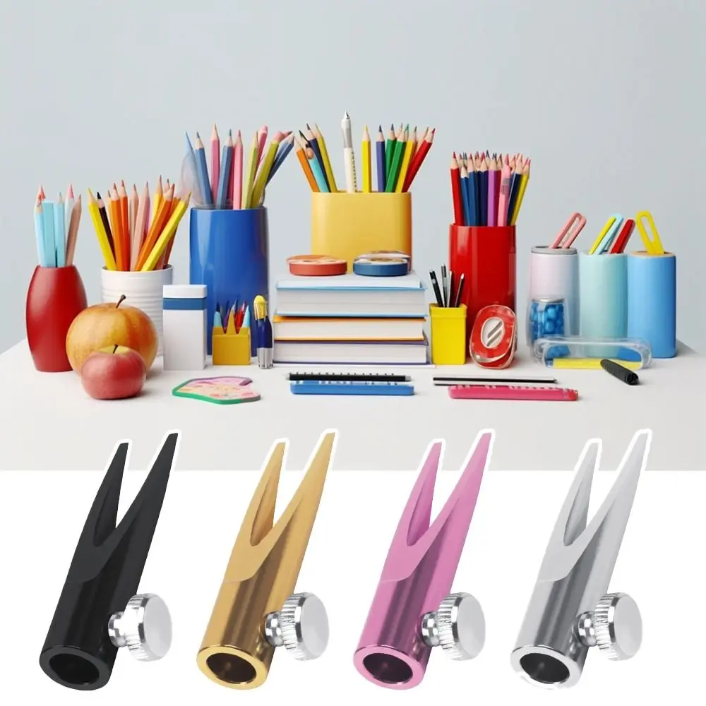 Metal Pencil Sharpening Assist Tool Adjustable Screw Firmly Fixing Eyebrow Pen Sharpening Tool Duckbill Brow Pen Sharper