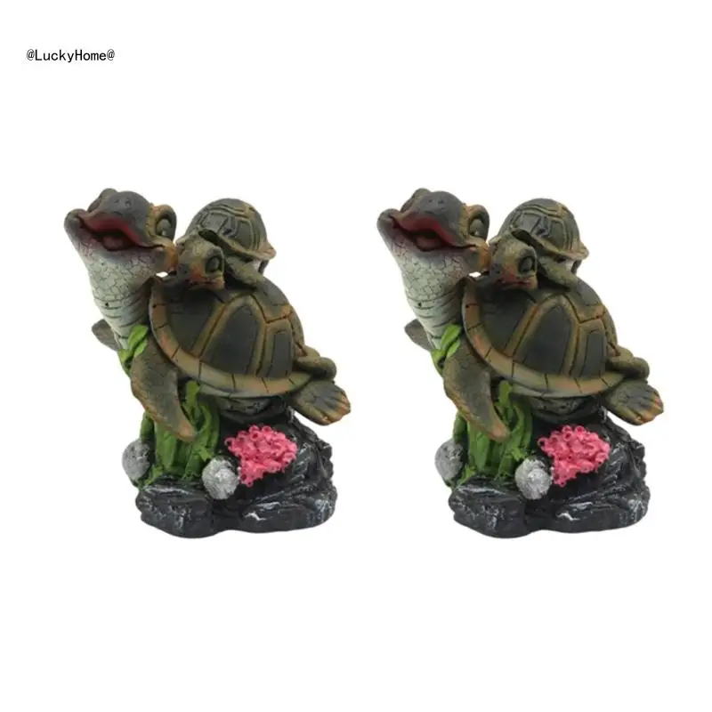 Aquariums Handicrafts Realistic Turtles Sculpture Crafts Decorations Fish Tanks Supplies Sea Art Crafts Decorations 11UA